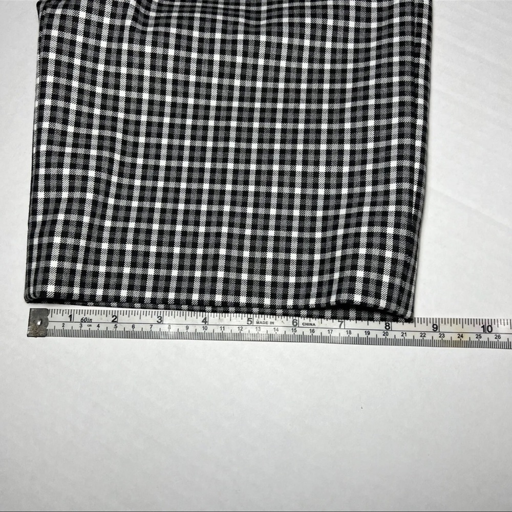 J. Crew Straight-leg Pant Plaid Elastic Waist in Black & White Size 16T Lined - Picture 13 of 14